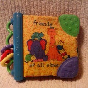 Vintage FRIENDS OF ALL SIZES CLOTH TEETHER BOOK